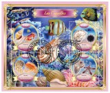 Timbre Madagascar 2022, Fauna Marina si Cochilii, Set Complet Colita + Bloc - Colectie