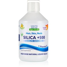 Swedish Nutra Hair, Skin, Nails Silica +500 supliment alimentar pentru păr, unghii și piele aroma Lemon 500 ml