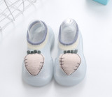 Mocasini bleu cu talpa antiderapanta - Morcovel (Marime Disponibila: Marimea 26)