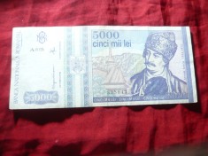 Bancnota 5000 lei 1993 Avram Iancu , cal. medie foto