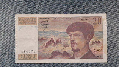 20 Francs 1987 Franta, franci / seria 474194574 foto
