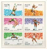 Brazilia 1984 Mi 2024/29 block MNH - Jocurile Olimpice de vara, Los Angeles, Nestampilat