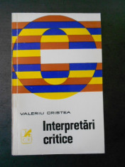 Valeriu Cristea - Interpretari critice foto