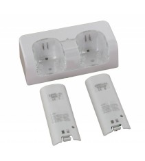 Statie de incarcare + 2 baterii 2800 mAh pentru Wii-Culoare Alb