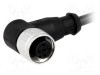 Conector M12 mufă mamă 4 pini unghi 90&deg; cablu 0,5m HARTING