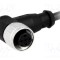 Conector M12 mufă mamă 4 pini unghi 90&deg; cablu 0,5m HARTING