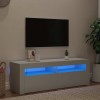 VidaXL Comodă TV cu lumini LED, alb, 120x35x40 cm