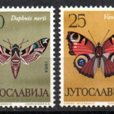 IUGOSLAVIA 1964, Fauna, Fluturi, serie neuzata, MNH