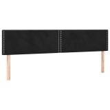 Cumpara ieftin Tablii de pat, negru, 200x5x78/88 cm, catifea