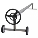 Derulator de prelată pentru piscină cu suport din oțel
