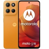 Telefon mobil Motorola g15, Dual SIM, 512GB, 8GB RAM, Sunrise Orange