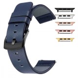 Curea piele naturala, compatibila Apple Watch 9|8|7|6|5|4|3|2|1 Series, 49mm|45mm|44mm|42mm, Blue