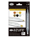 Set 7 markere Royal &amp; Langnickel Azure Culori rustice, Jad