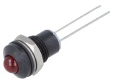 Lampă LED Roșie 2VDC &Oslash;8mm Metalică