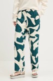 Abercrombie &amp; Fitch pantaloni din in femei, culoarea bej, drept, high waist, KI156-5135