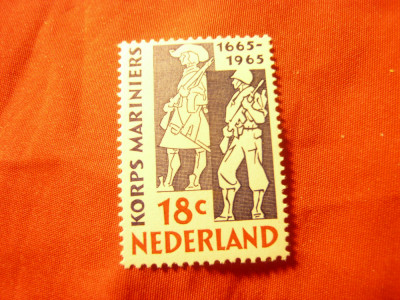 Serie 1 valoare Olanda 1965 - 300 Ani Corp militari Marina foto