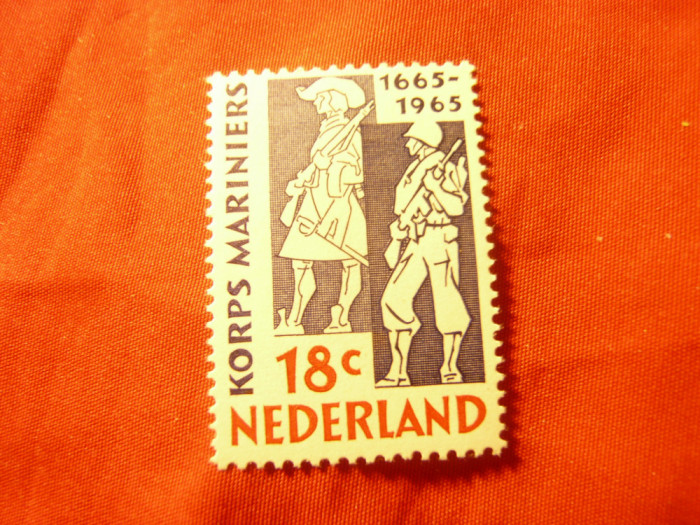 Serie 1 valoare Olanda 1965 - 300 Ani Corp militari Marina