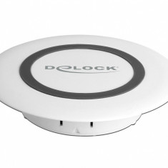 Incarcator Wireless Qi Fast Charger 7.5 W + 10 W montare masa Alb, Delock 65918