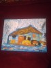 TABLOU PE PANZA CU SASIU NOU 30X 40 CM CASA PRET DOAR 20 LEI