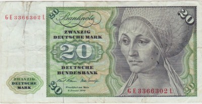 GERMANIA 20 MARCI MARK 1970 uzata foto