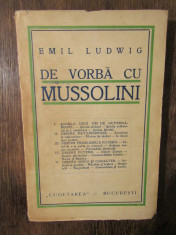 De vorba cu Mussolini - Emil Ludwig foto
