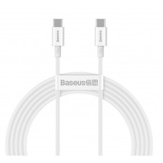 Baseus Superior cablu USB tip C &icirc;ncărcare rapidă 100W 5A 20V 2m alb