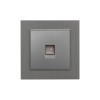 Priză Nova UTP RJ-45 cu cadru gri