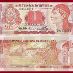 HONDURAS █ bancnota █ 1 Lempira █ 1992 █ P-71 █ UNC █ necirculata