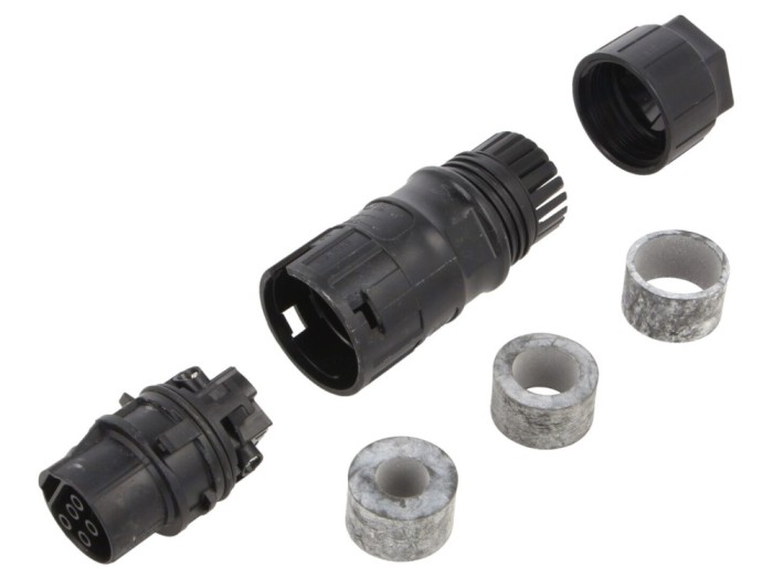 Conector circular soclu mamă 5 pini 35A