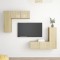 Gossi set de dulapuri tv, 4 piese, stejar sonoma, lemn prelucrat