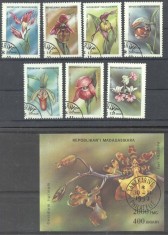 Madagascar 1993 Orchids, set+perf.sheet, used AH.058