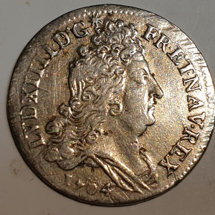 Franța 10 sols 1704 A/ Paris argint Ludovic XVI