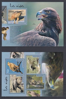 Togo 2014 - Pasari - VULTURI - BL + KB - MNH foto