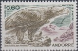 Andorra (Fr) 1972 - Protecția naturii, fauna, vultur, neuzat