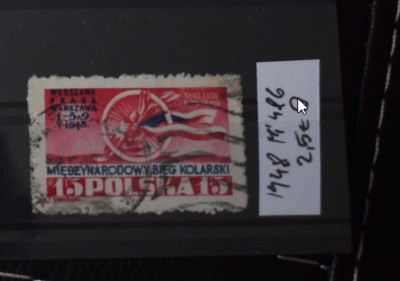 TS23 - Timbre serie Polonia - 1948 Mi486 foto