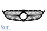 Grilaj crom/negru cu diamant, potrivit pentru Mercedes C-Class W205 sedan, S205 break, C205 coupe 2019-2020 cu deschidere pentru camera Performance Au
