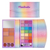 Trusa Machiaj Portofel Fetite Martinelia Shimmer Paws, 12 Farduri, Luciu Buze, Blush, Aplicatoare, Oglinda, Multicolor, Non-Toxic, +3 Ani