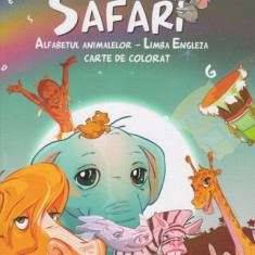 SAFARI. Alfabetul animalelor - Limba Engleza. Carte de colorat