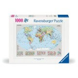Ravensburger - Puzzle harta politica a lumii 1000 piese design nou