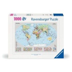 Ravensburger - Puzzle harta politica a lumii 1000 piese design nou