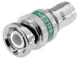 Conector BNC mufă tată blocată cu piuliță 75&Omega; RG6