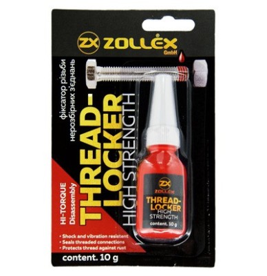 Solutie pentru fixarea suruburilor ZOLLEX Thread-Locker BFS-6, 10 g, permanenta, rosu foto