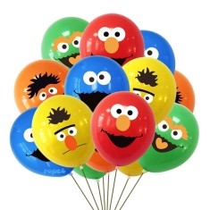 Set 14 baloane latex, imprimeu color Muppets, 30cm, Ropet