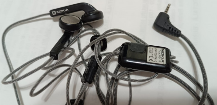 Căști (in-ear) originale Nokia HS-14 (conector jack 2,5 mm)
