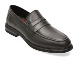 Mocasini OTTER negri, E1811, din piele naturala