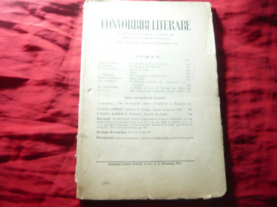 Revista Convorbiri Literare nov-dec.1931 -Ed.Socec , 97 pag : A.Gorovei ,C.Goran foto