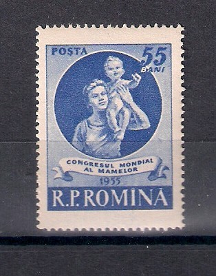ROMANIA 1955 - CONGRESUL EUROPEAN AL MAMELOR-LAUSANNE, MNH - LP 389
