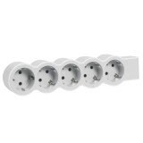 Legrand Bloc Moes 694577 cu 5 prize, alb + gri