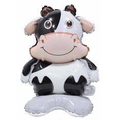 Balon folie cu suport, figurina Vacuta, 60 cm, Ropet