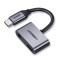 Adaptor Ugreen, Audio Converter, USB Type-C to USB Type-C to Jack 3.5 mm, Gri